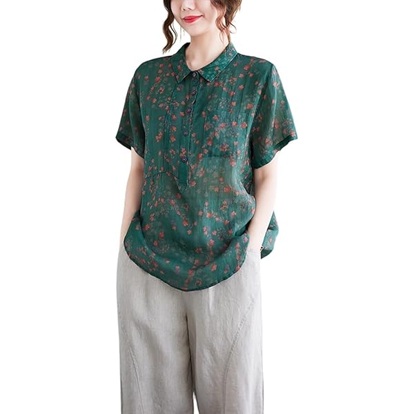 ⭐️ＬＵＸＸＭ 春夏コレクション麻ブラウス⭐️ Amazon | [X and Z] リネン ブラウス 半袖 シャツ 綿麻