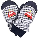 手袋 ベビー 男の子 ミトン 防寒 手袋 スノーグローブ 雪遊び 防寒手袋 くるま ネイビー TS(3-4才)