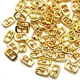 [starPG] ミニ バックル 内寸 6mm 100個 セット ドール 製作 レザークラフト ハンドメイド パーツ (ゴールド)