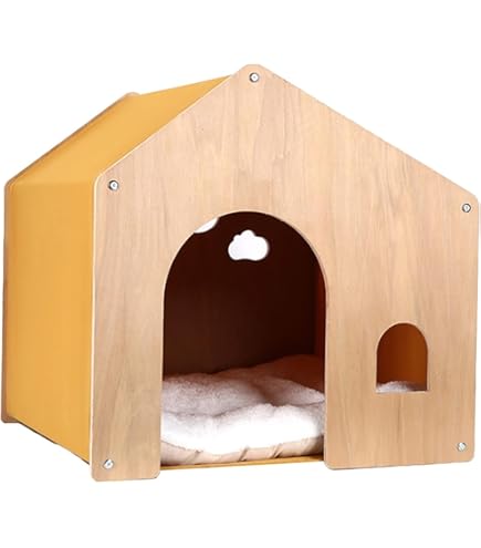 Amazon | [ADSNS] ペットハウス ハウス 小屋 W52×D47×H50cm 屋根付き
