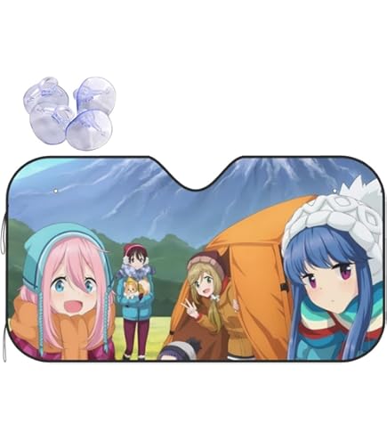 Amazon | ゆるキャン△ サンシェード サンシェード車フロントカバー 車