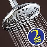 Aquadance Large降雨シャワーヘッド～6インチクロム面 – angle-adjustable – high-power-簡単に掃除 – Spa Experience at Home – 個