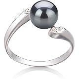 Dana Black 6-7mm AAA Quality Freshwater 925 Sterling Silver Cultured Pearl Ring