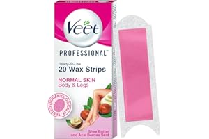 Veet Full Body Waxing Kit for Normal Skin, 20 strips