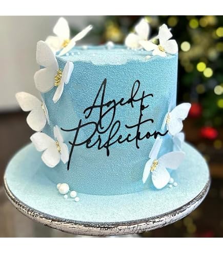 Aged To Perfection Cake Topper - Wine Lover's Birthday Decoration, Gold...