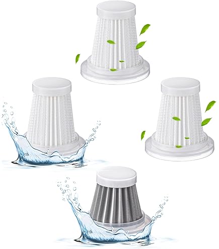 The Duck Vacuum Cleaner As Seen On Tv 6-Pack Duck Vacuum Filters - 2 Steel & 4 HEPA Filters With Cleaning Brush HEPA Replacement Filters