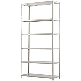 双福鋼器 業務用 軽量スチールラック耐荷重120kg/段 ［横幅1200×奥300］-高さ2400（6段） TK8430-6