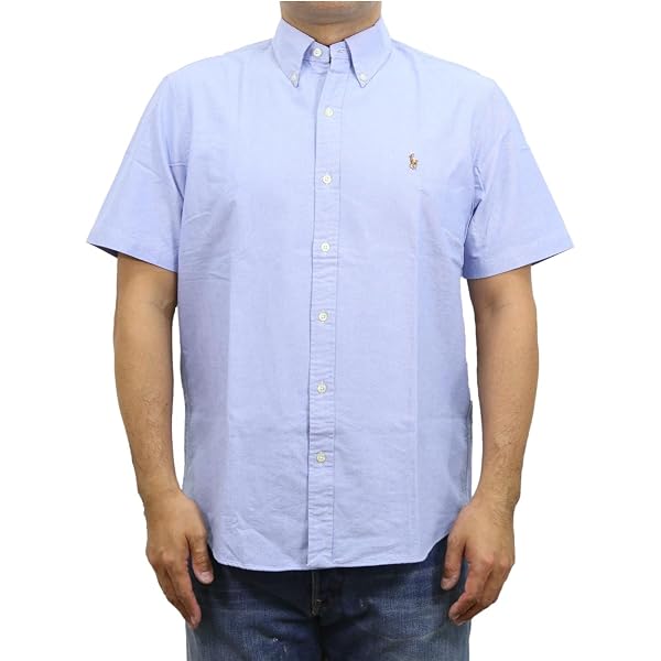ポロ ラルフローレン Polo Ralph Lauren 星条旗 アメリカ 国旗 ボタンダウン シャツ 総柄 刺繍 BDシャツ ホワイト 半袖 並行輸入 ファッション