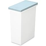 トンボ ゴミ箱 20L 日本製 フタ付き タッチタイプ 分別 スリム ブルー ネオカラー 新輝合成