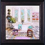 アート効果Sunny Day Bath Iフレーム壁アート グリーン A15154