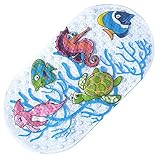 ノンスリップベビーバスマット – mocollmax幼児用抗菌浴槽マット、シャワーマット27 " x15 " – 耐久性カビ金型Resistant PVC – Phatalatesと鉛フリー Bath
