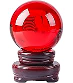 Amazon.co.jp: TOMMYFIELD 水晶玉 天然石 水晶 浄化 赤い水晶玉 玉