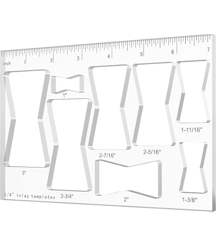 PH PandaHall 6-Pack Acrylic Router Templates – Circle Inlay Templates With Clear Rulers, Inch/cm Scales, Sizes 0.47" To 3", For Woodworking, Craft Making, And Home Decor
