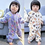 ベビー キッズ 子供服 長袖 カバーオール ロンパース ボアフリース 防寒 あったか ふわふわ パジャマ　寝袋　室内着　ルームウエア カバーオール 出産祝い ギフト 80 90cm (110cmサイズ