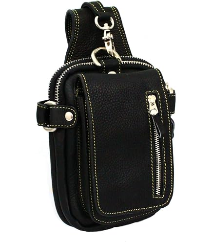 Amazon.co.jp: [ウエスタンレザー] ベルトポーチ タン 牛革 コンチョ