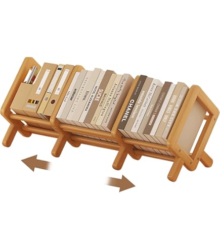 Amazon.co.jp: 本棚ツリー型独立式書棚竹製デスク上置棚省スペース