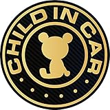 CHILD IN CARマグネット（ゴールド）