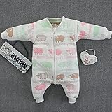 (newjp)スリーパー 6重ガーゼ 綿100％ 両袖が取り外し可能 赤ちゃんパジャマ ベビー服 寝袋 ボタン開閉式 プレゼント 出産祝い (ヒツジ)