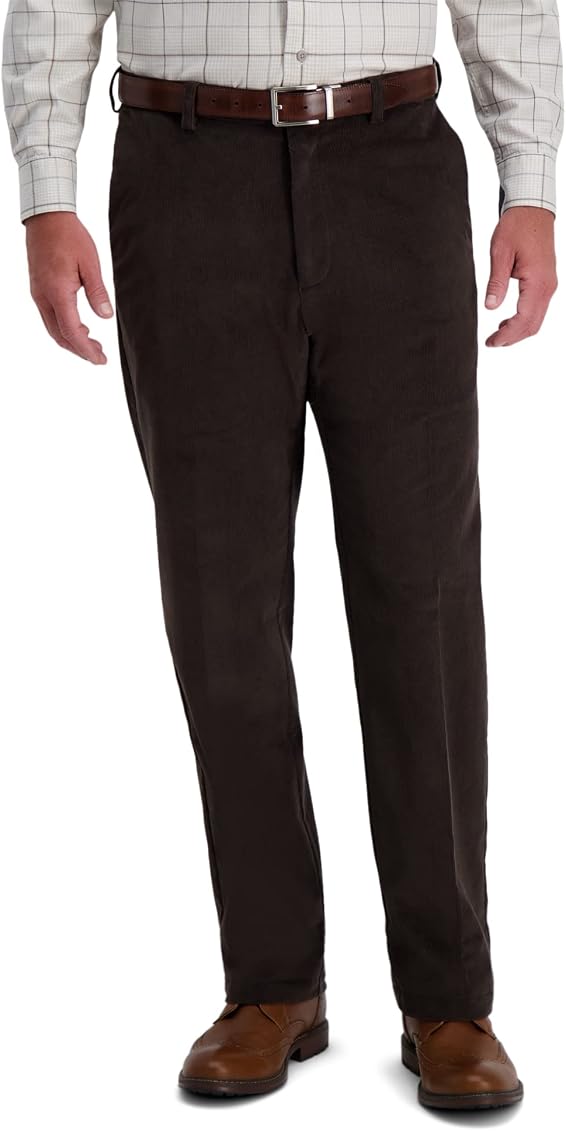 Flat Front Expandable Waistband Pant 