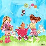 Oopsy Daisy Meow Goes The Cat Stretched Canvas Wall Art by Winborg Sisters, 14 by 14-Inch [並行輸入品]