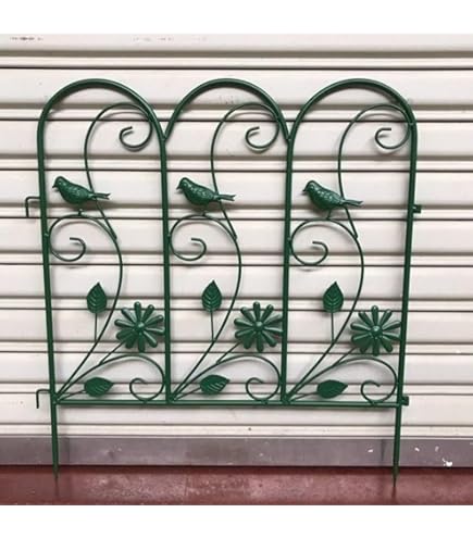 Amazon | ガーデンフェンス アイアンフェンス 10枚セット ブラック 防