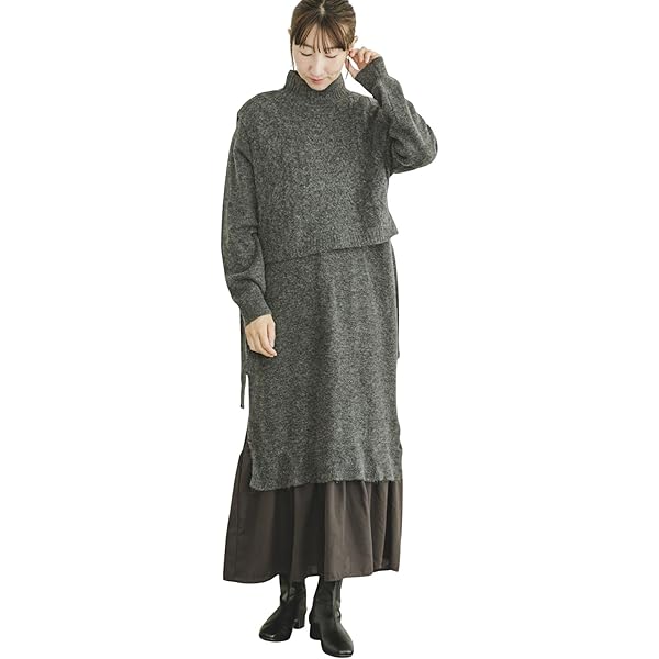ITEMS URBANRESEARCHチュールレイヤードロングスリーブワンピース ITEMS URBANRESEARCH（アイテムズ アーバンリサーチ）の