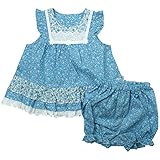 《初夏盛夏対応》(日本製) Pample Mousse(パンプルムース) 布帛ローン小花柄ノースリミルキースーツ 70cm /BL NO.DP-72400