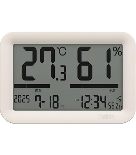 クレセル 超大画面デジタル温湿度計 CR-3000W
