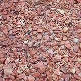 天然石　玉石砂利 1-2cm 20kg チェリーレッド（ガーデニングに最適 赤色砂利）