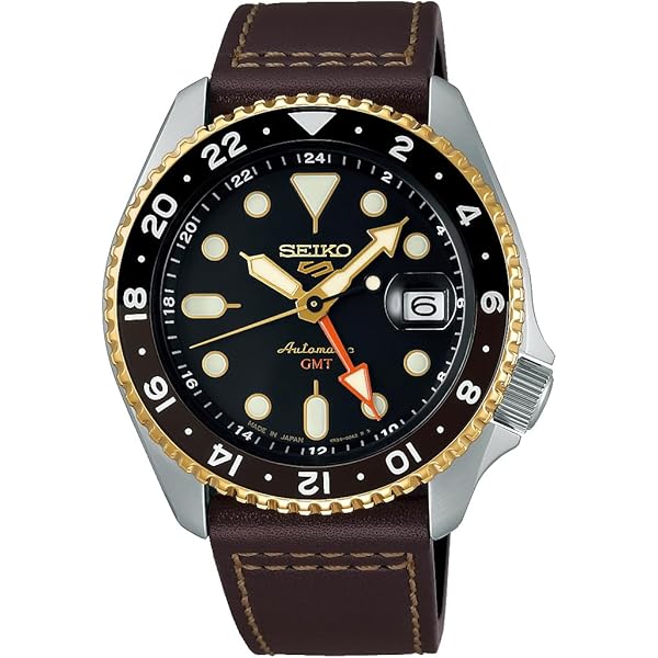 Amazon | SEIKO 5 Sports SKX GMT 自動ブラックダイヤル メンズ腕時計