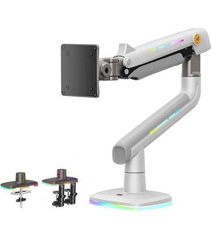 NB ERGONOMIC モニターアーム ライト付き 60インチまで対応 Amazon.co.jp: NB ERGONOMIC【RGBライト付き】大型モニターアーム 大