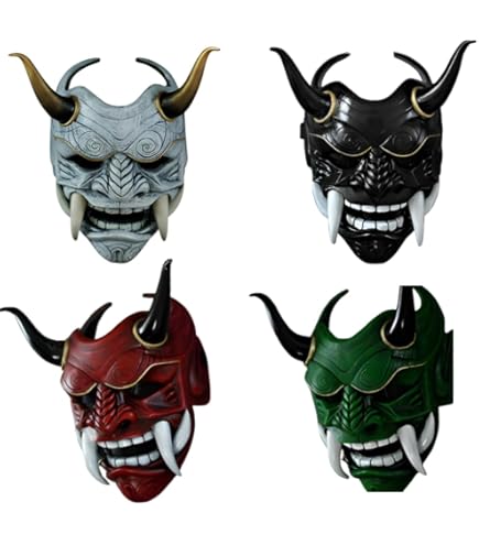 Amazon.co.jp: [WinJapan] 鬼のお面 般若 節分 鬼 黒鬼 お面 コスプレ