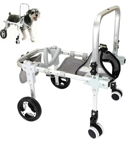 Amazon.co.jp: MIKEART 犬用車椅子 4輪 歩行器 小型犬 中型犬 全身