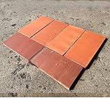 アンティークレンガ 半辺型 200×100×15(mm) 20個セット オールドレッド