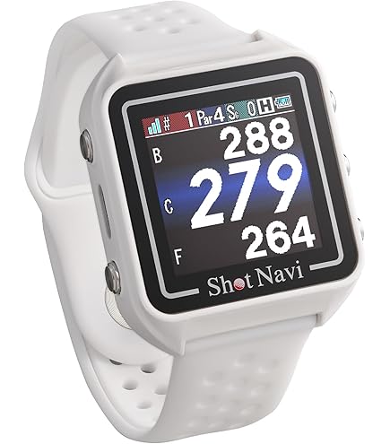 Shot Navi ホワイト スポーツウォッチ Shot Navi (ショットナビ) ゴルフGPSウォッチ アダプター付属
