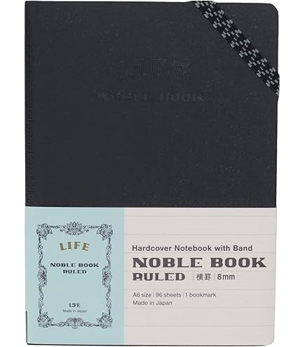 黒のA5ノート Amazon.co.jp: ライフ ノート ノーブルブック A5 横罫 N1622 黒