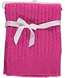 Hudson Baby Cute Cabling Knit Blanket - fuchsia, one size by Hudson Baby