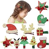 Play Tailor ヘアピンクリスマス　お祭り　髪飾り　女の子　ヘアクリップ　ヘアアクセサリー　サンタクロス　トナカイ　帽子　かわいい　髪留め　ヘアバンド10点セット