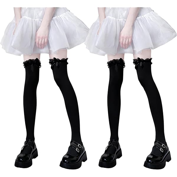 Amazon.co.jp: [LIMSE] 2点セット 十字架 クロス ニーハイ ソックス