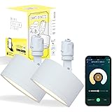 【Amazon Alexa対応】エジソンスマート ミニシーリングライト ダクトレール用 (アーム付き/ホワイト) 2個セット 調光 調色 スマート電球 スマートライト 専用リモコン対応