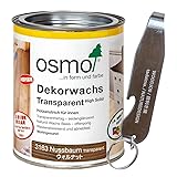 オスモカラー ウッドワックス 3163 ウォルナット 750ml 缶オープナー付き ステイン #3163