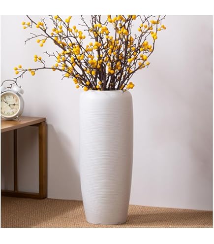 Amazon.co.jp: PATINA 陶器 フラワーベース オブジェ 高さ40cm Vase