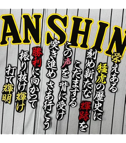 Amazon.co.jp: 阪神 タイガース 刺繍ワッペン 佐藤 輝明 ネーム 黒布