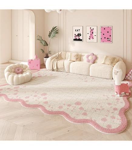 Amazon | ロマンティックプリンセス シフォンローズラグ（長方形・90