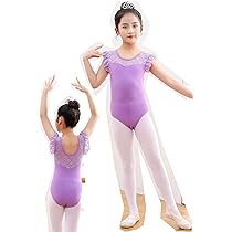 Amazon | バレエ レオタード 子供 新体操 発表会 練習着 ダンス衣装 