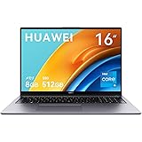 HUAWEI Matebook D 16 2022モデル ノートパソコン 16インチ Win 11 Core i5-12450H 8GB/SSD512GB スマート会議 指紋認証一体型電源ボタン 日本語JISキーボード WPS Office 2 スペ