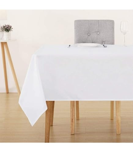 Amazon｜Sourcemall テーブルクロス 白 無地 綿100% 食卓カバー 耐熱