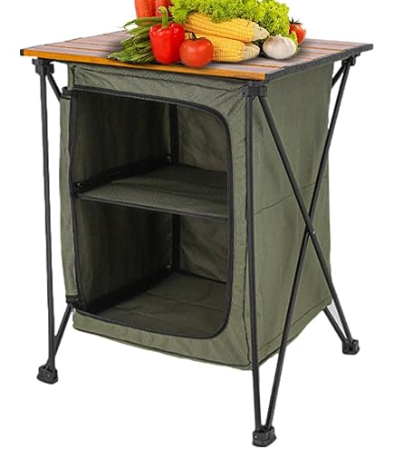 Amazon | KCNN アウトドアキャンプ食器棚 - バーベキュー用ストレージ