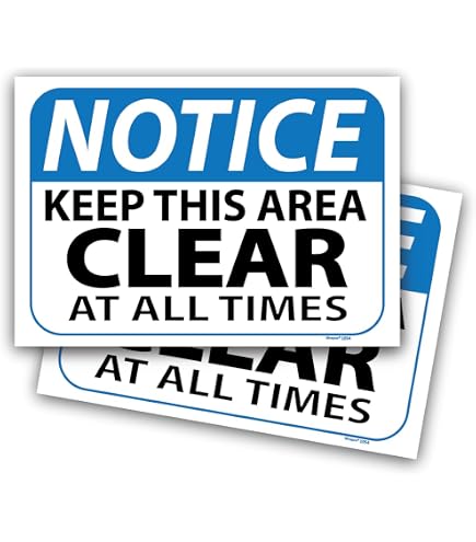 Do Not Block Sign – 14x10 Inch Aluminum, Keep Clear Warning Sign For Doors - View #5