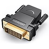 UGREEN HDMI DVI 変換アダプタ オス-メス DVI-D 24+1 双方向伝送 1080P 金メッキ (DVI-D 24+1)